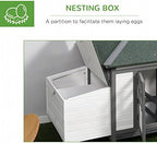 PawHut backyard chicken shelter asphalt roof design
