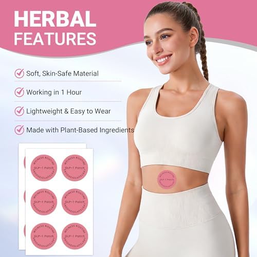 Close-up of the transdermal herbal patches showing the breathable and discreet backing material.