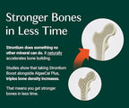 AlgaeCal Strontium Boost nutritional information panel on bottle