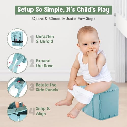 Hbfljyt Teo travel potty stored inside the included carrying bag