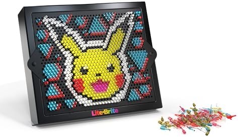 Close up of Lite Brite Pokemon Edition light up screen