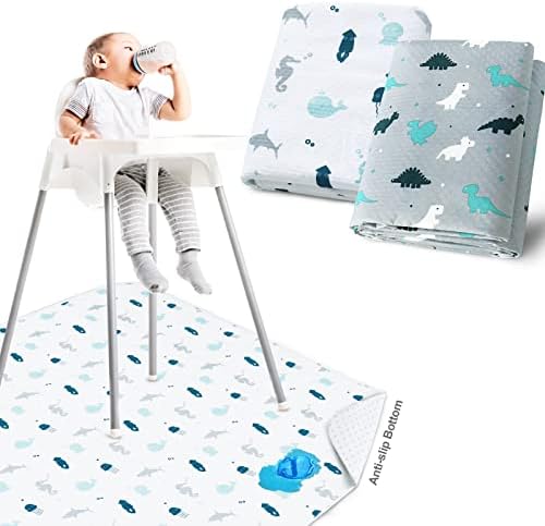Water droplets pooling on the stain resistant surface of Springspirit high chair mat