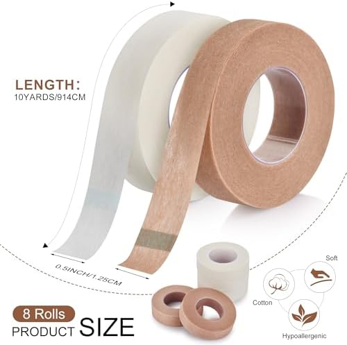 Micropore surgical tape rolls showing breathable non-woven paper texture