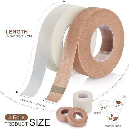 Micropore surgical tape rolls showing breathable non-woven paper texture