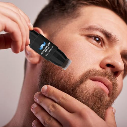 OKAQEE sweat proof beard pen showing the dual ended design with high pigment tint stick.