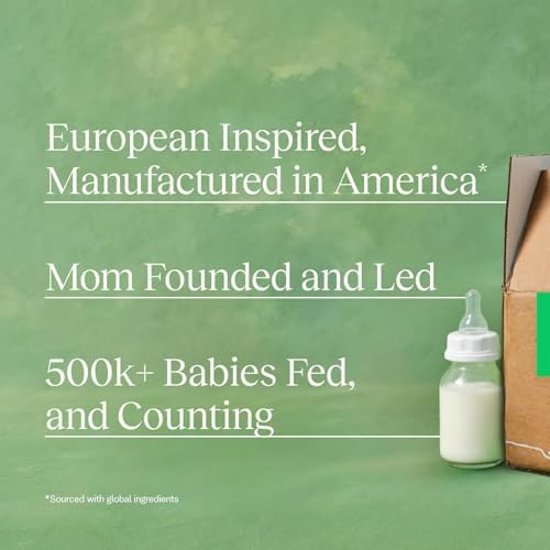 Bobbie breast milk modeled infant formula canisters arranged on a clean countertop.