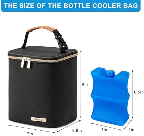 Top down view of Babeyer bag showing bottle capacity