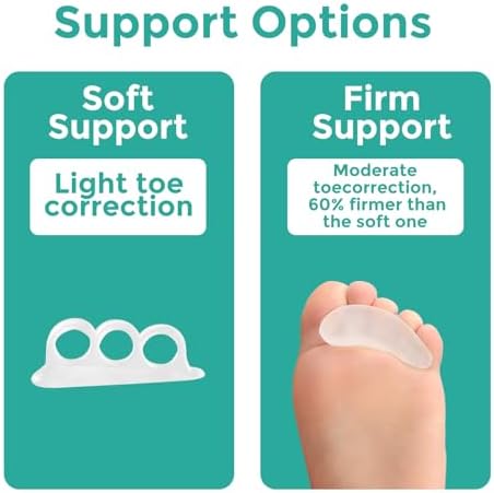 Welnove toe corrector 8 piece set showing the three loop design for stability.