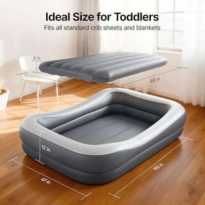 OGERY infant and toddler travel bed with mesh canopy tent disassembled for compact packing during family trips