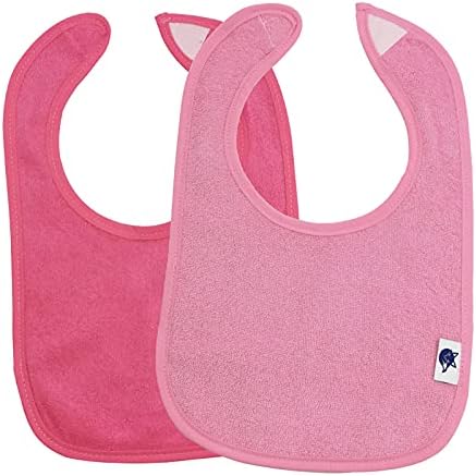 SupinefoxUS infant feeding bib illustrating the adjustable hook and loop closure.