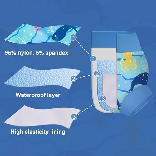 Big Elephant baby swim diapers soft inner lining close up