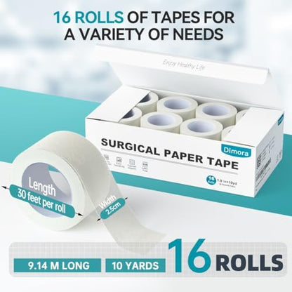 White surgical tape rolls showing breathable non woven texture