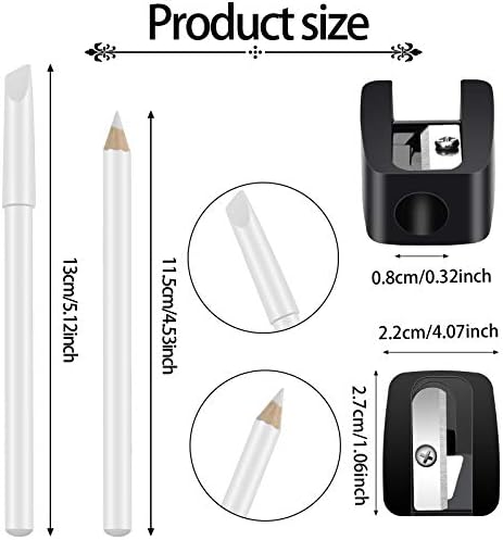 Under nail whitening pencil package contents displaying two white pens and one sharpener