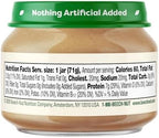 Beech-Nut baby food glass jar nutritional label