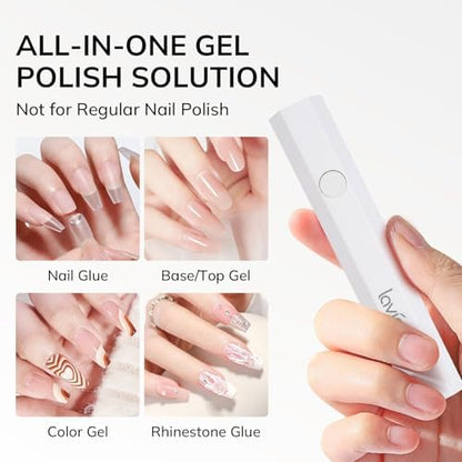 Minimalist white design of Lavinda handheld nail lamp