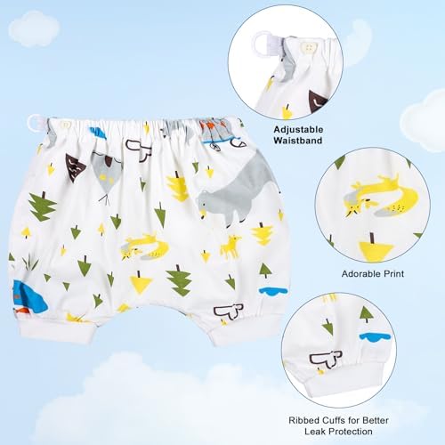 Toddler boys and girls night potty training diaper pants rear view