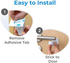 White ABS plastic door lever lock for child safety