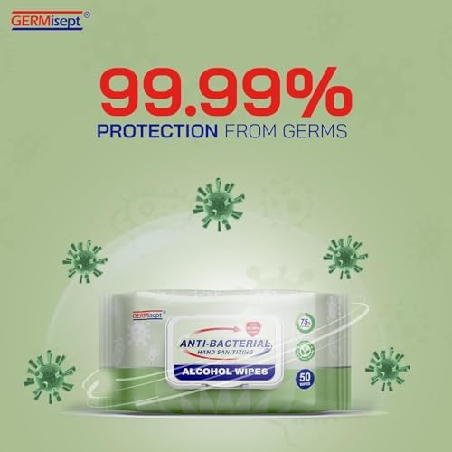 Advanced 75% Alcohol Antiseptic Hand Sanitizer Multipurpose Wipes ((50 Count x 24 Pack = 1200 Wipes)) - Image 5