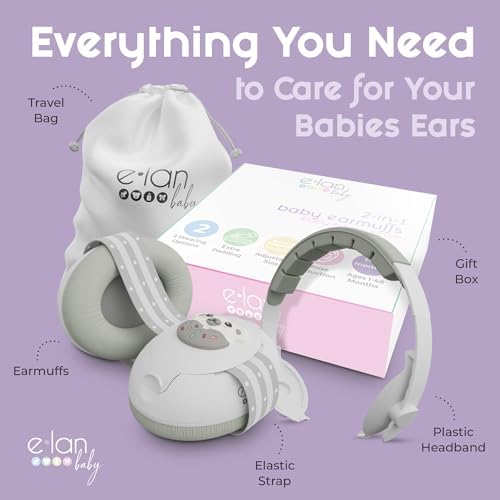 Elan Baby noise cancelling headphones with plastic headband