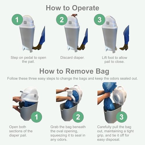Foundations Mini Diaper Pail airtight seal mechanism