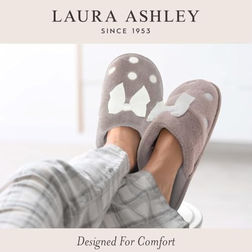 Laura Ashley micro-terry house slippers lifestyle view