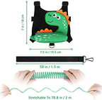 Accmor dinosaur harness showing adjustable straps