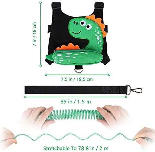 Accmor dinosaur harness showing adjustable straps