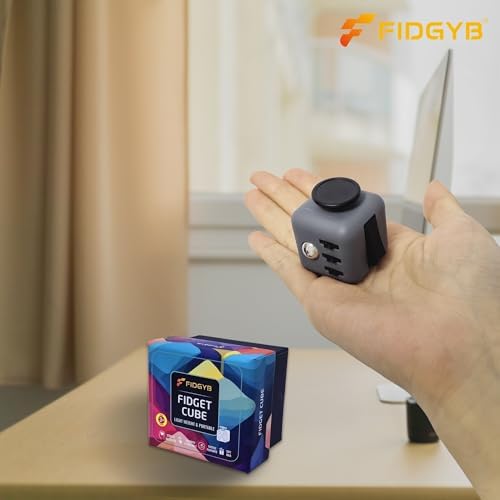 Close up view of the non toxic material construction of the premium imported fidget cube.