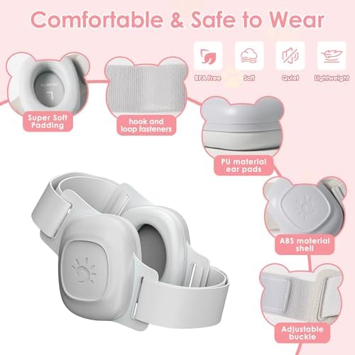 Foldable design of Aixmeet baby noise reduction earmuffs