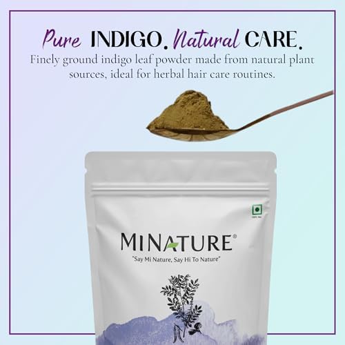 Mi Nature plant based indigo leaf powder fine green botanical mix