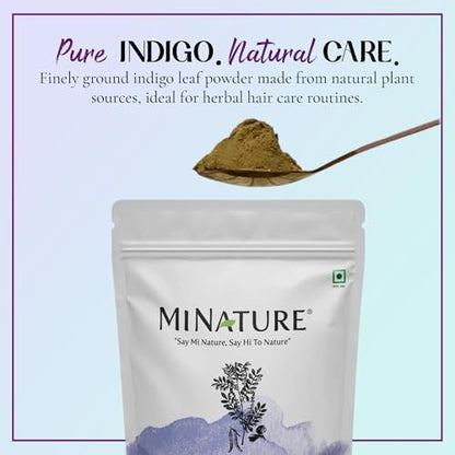 Mi Nature plant based indigo leaf powder fine green botanical mix