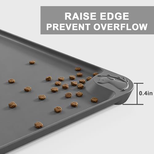 Non slip waterproof silicone pet mat texture