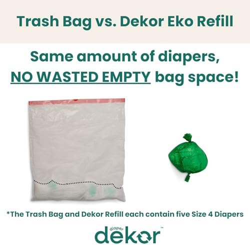 Eco friendly diaper pail refill rolls stacked together