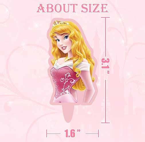 Decorative princess theme toppers for birthday cake display
