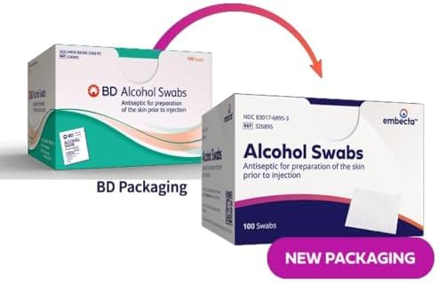 Individually wrapped BD sterile alcohol prep pads for medical skin preparation