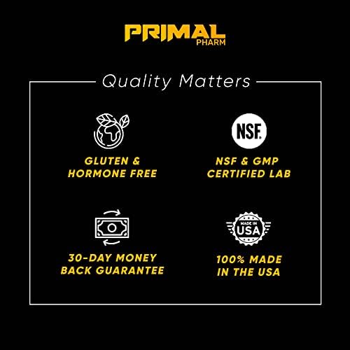 Primal Pharm 60 vegetable capsules bottle side profile view
