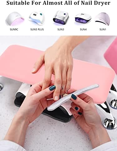 Lionvison manicure hand pillow showing height for nail lamp