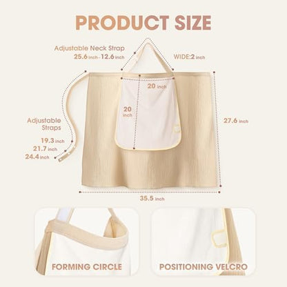 WVM nursing cover featuring structured arch neckline for ventilation