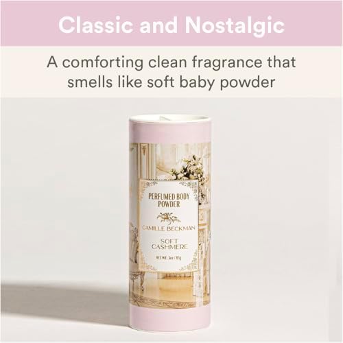 Camille Beckman 3 Ounce Soft Cashmere powder bottle for sweat absorption