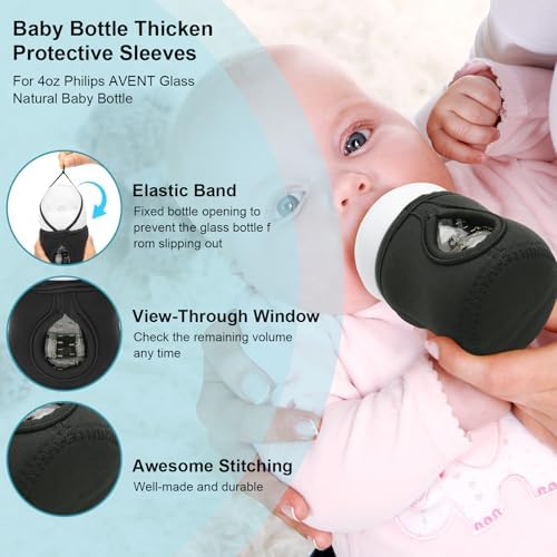 Side profile of Beautyflier insulating cover on glass bottle