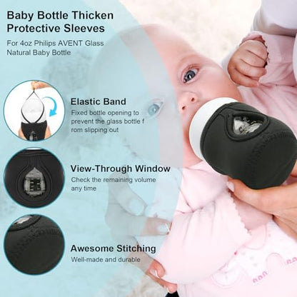 Side profile of Beautyflier insulating cover on glass bottle