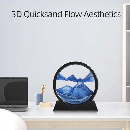Close up of 3D sand painting glass frame details