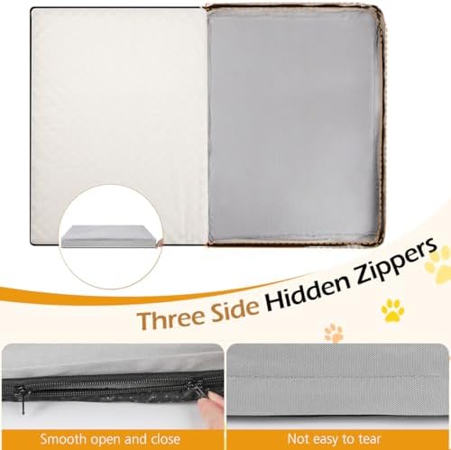 Large dog bed sheet protector placed on the living room floor