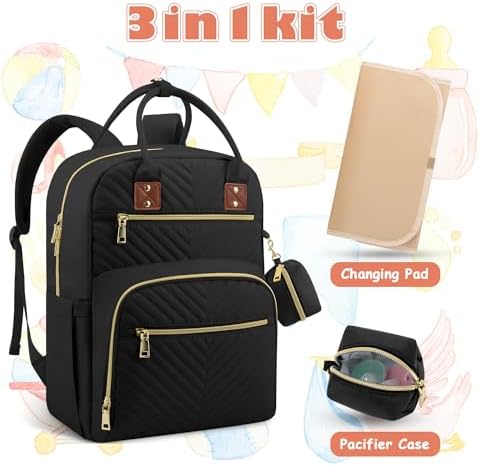 Tenot maternity backpack open view with storage compartments