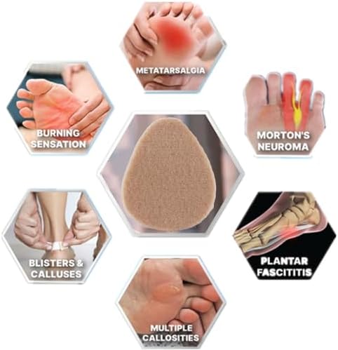 Misorita metatarsal pads packaging showing the 20 count bulk set for men and women.