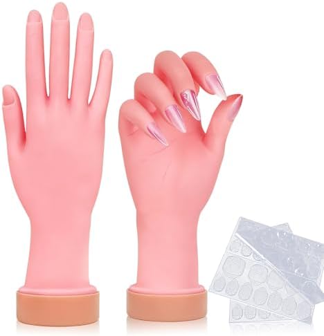Bolt Bee silicone practice hand for nail training front view