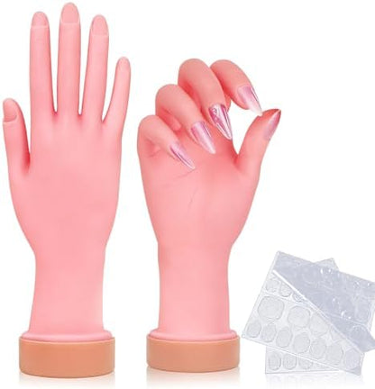 Bolt Bee silicone practice hand for nail training front view