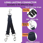 Professional groomer using sky blue PVC belly strap