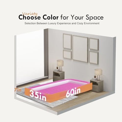 RAPTAVIS pink inflatable toddler travel bed set up for an overnight sleepover