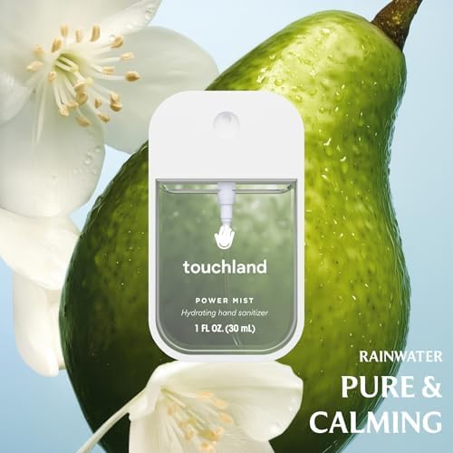 Touchland Hydrating Hand Sanitizer Spray, DYE FREE Trio Set (Rainwater, Unscented, Beach Coco), 1 FL. OZ. Travel Size Power Mist Sprays (Set of 3) - Image 5